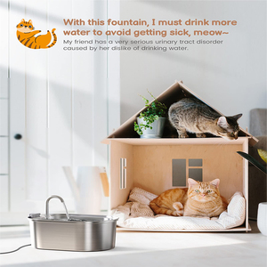 Fontanella Automatica Moderna in Acciaio Inossidabile da 3,2L per Gatti e Cani - Pompa Silenziosa, Lavabile in Lavastoviglie - Product Image 4