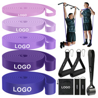 Bandas de Resistencia TPE en Degradado Morado para Dominadas, Carreras, Sprints, Flexiones, Entrenamiento de Fuerza, Personalizables