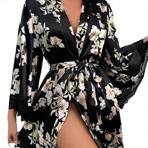 <b>Sexy</b> Printed Women's One-Piece Lace <b>Underwear</b> ODM Sleepwear <b>Black</b> - Product Image 2