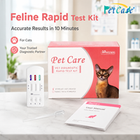 Prueba de Detección de Enfermedades Virales en Gatos, Prueba de Sangre para la Leucemia Felina (FeLV) y Kit de Prueba Rápida para el VIH Felino