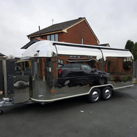 Camion de Restauration Mobile en Acier Inoxydable pour Paninis Grillés, Quesadillas, Bar Mobile avec Cuisine Complète pour Concerts et Festivals