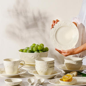 <span class=keywords><strong>Vaisselle</strong></span> en céramique de haute qualité à décor sous glaçure, style français, pour usage domestique, cadeau de pendaison de crémaillère avec design <span class=keywords><strong>anglais</strong></span> - Product Image 1