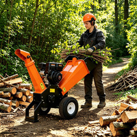 Broyeur de bois léger 115 kg GS100 7HP 212cc à essence, capacité 100 mm pour une entretien rapide des propriétés