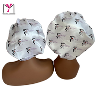 Gorro de Satén Personalizado Muyang, Gorro para Dormir con Estampado para Mujer, 54-56cm, Gorro de Moda para Adultos, Uso Doméstico
