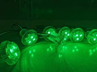 Lumières LED à points RGB SMD programmables 3 pixels 26 mm 12 V en forme de bulle, en matériau PC, pour manèges, voitures tamponneuses et enseignes