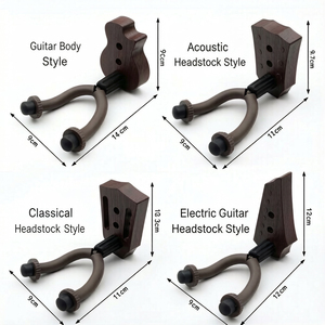 Supporto da Parete per Chitarra in ABS Effetto Legno con Logo Personalizzato, Gancio per Chitarra Senza Blocco per Negozi di Strumenti Musicali - Product Image 6