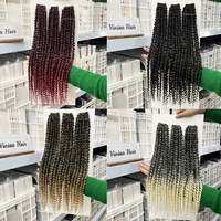 Produits capillaires Yiwu Vivian, tresses pré-torsadées Spring Twist, Passion Twist, ombrées, tresses pré-torsadées Spring Twist, cheveux pour tresses au crochet
