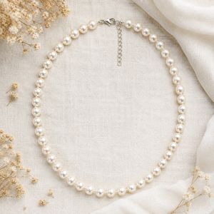 Collier de perles d'eau douce irrégulières, collier de perles baroques naturelles, collier à perles réglable, bijoux classiques pour femmes, cadeau de mariage - Product Image 6
