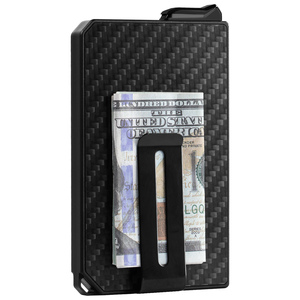 Thumbs-Up Fabriek Custom Koolstofvezel Korte Rfid Nfc Blokkerende Metalen Aluminium Waterdichte Minimalistische Slanke Design Geld Clip Portemonnee - Product Image 2