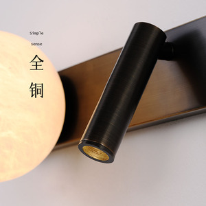 Modern Minimalist Black Rotatable <b>Wall</b> Lamp Led <b>Light</b> Source E27 Bulb Base Bedroom <b>Bedside</b> Living Room Lighting - Product Image 4