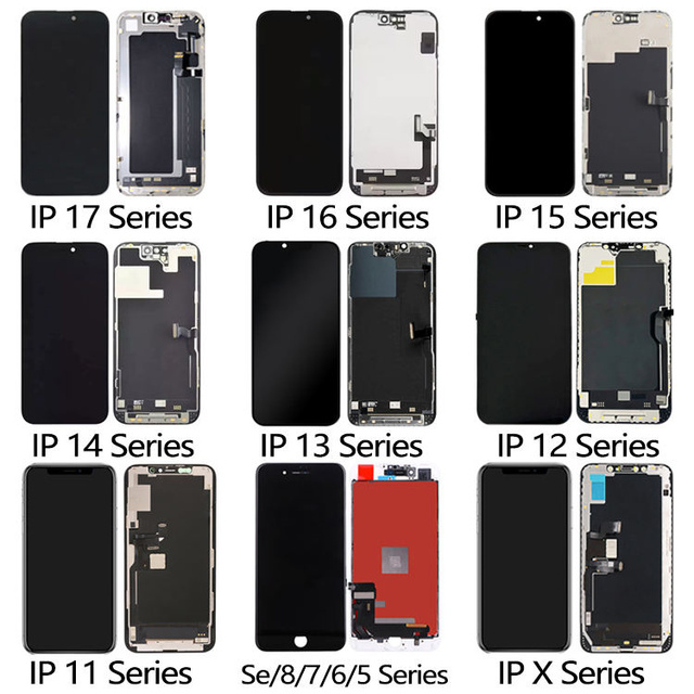 IncellComplete FrontScreen Replacement Kit for iPhone 12pm 13pm 14pm 15pm 16pm 17pm Includes TouchDigitizer LCD AdhesiveTool Set
