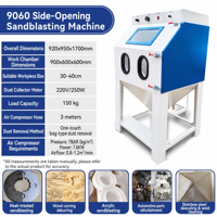 Machine de sablage à tambour rotatif entièrement automatique modèle 9060-9080, robuste, garantie 1 an, pour sablage à billes de verre