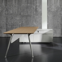 Bureau d'angle modulaire personnalisé en panneaux MDF avec 3 tiroirs, bureau informatique moderne pour la maison ou le bureau
