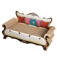 Griffoir pour chat en forme de canapé vintage européen, lit pour chat en carton ondulé, résistant à l'usure, pour chats d'intérieur
