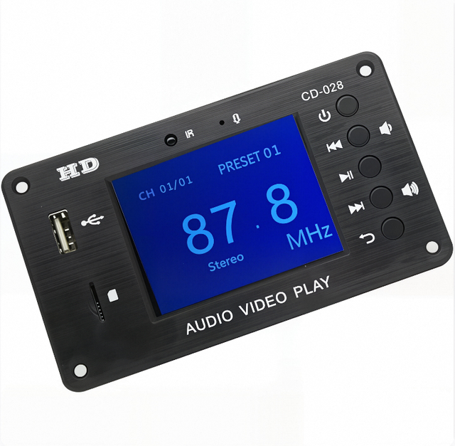 TFT LCD MP5 Blue-tooth Decoding Board Module Screen Saver Time Folder Lossless Format Stereo Decoder