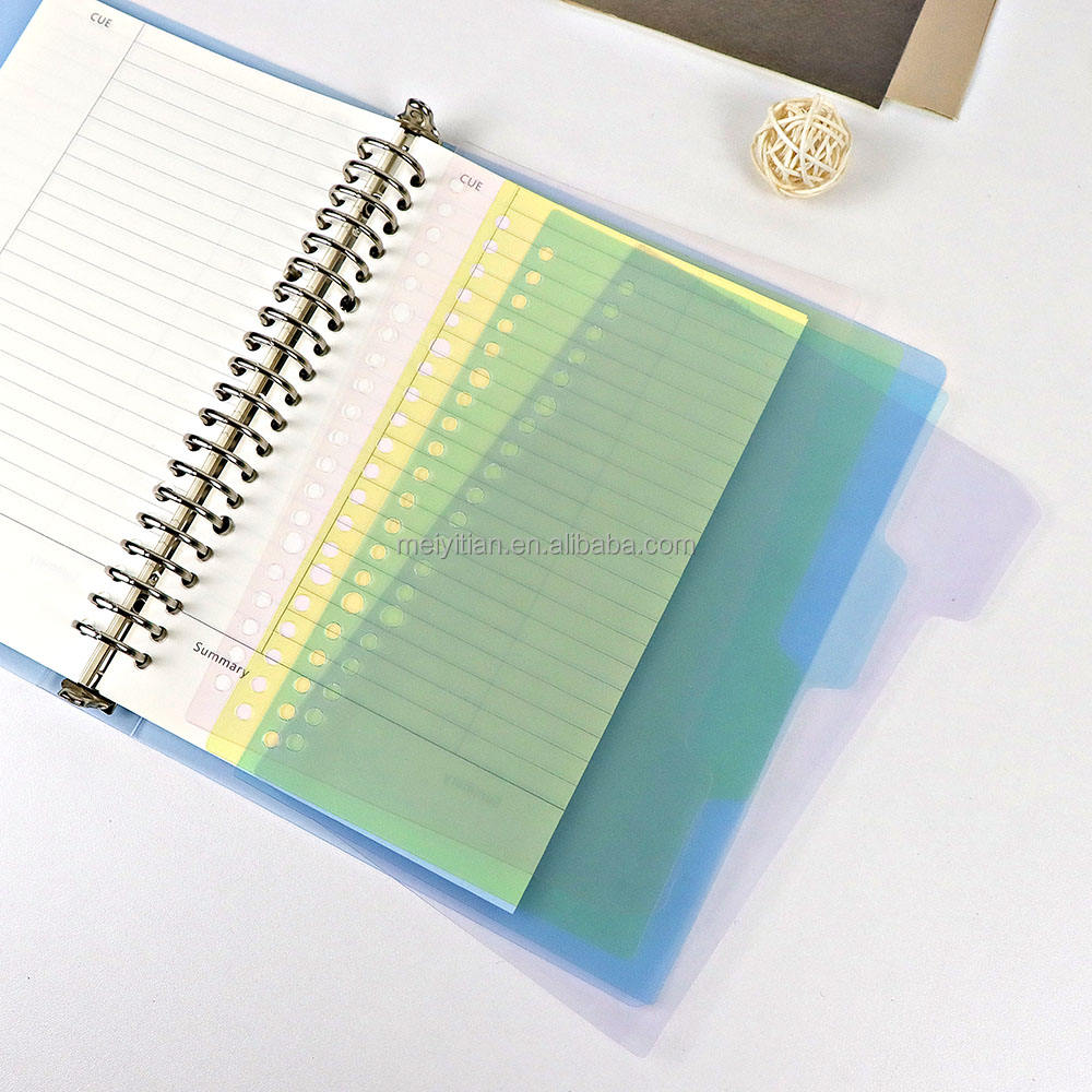 WORLD　RESIDENT　DESIGN　バインダー　インデックス　マニュアル A5 B5PPバインダーインデックスディバイダー4タブキャンディーカラー