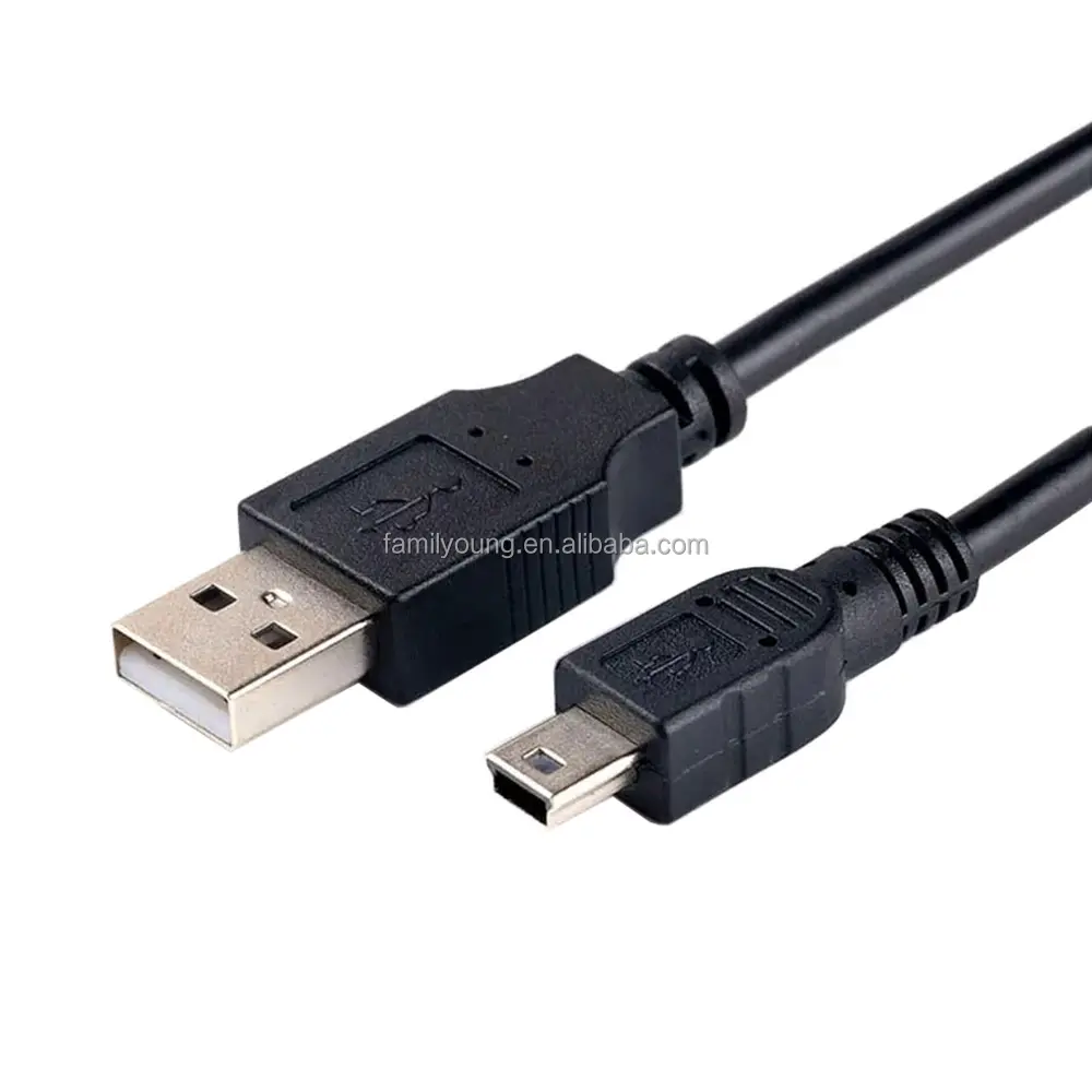 מיני USB טעינה כבל USB 2.0 סוג זכר עד מיני USB כבל M5 עבור מצלמות דיגיטליות gps טלפונים סלולריים וכו'