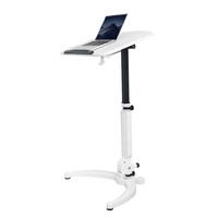 Soporte ergonómico de altura ajustable para oficina, elevador de escritorio neumático móvil, soporte de pie para ordenador portátil, carro rodante