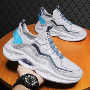 Chaussures de sport respirantes en tissu de coton pour hommes, baskets décontractées <span class=keywords><strong>à</strong></span> lacets pour adultes, chaussures de basketball anti-odeur - Product Image 6