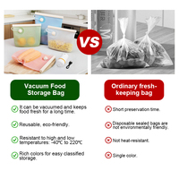 Bolsas de Almacenamiento de Silicona al Vacío Reutilizables a Prueba de Fugas para Congelador, para Mantener Frescos Todos los Alimentos