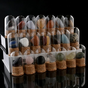 Pierres précieuses naturelles <span class=keywords><strong>de</strong></span> guérison, 20g, décorations artisanales en cristal minéral, cadeau, gravier avec couvercle en verre - Product Image 4