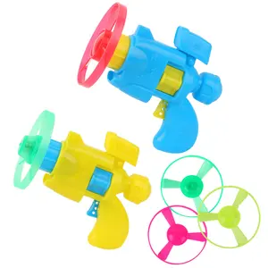 飞竹蜻蜓飞碟枪带闪光陀螺仪户外飞机儿童玩具