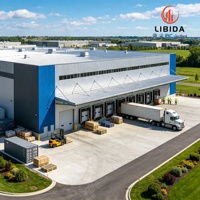 Kit de Construcción de Estructuras de Acero Industriales Pre-fabricadas, Almacén Metálico Prefabricado, Taller, Nave Industrial de Gran Envergadura