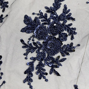 2023 New Design Factory Wholesale Wedding Bridal <strong>Lace</strong> <strong>Fabric</strong> <strong>Heavy</strong> Bead <strong>Lace</strong> <strong>Fabric</strong> - Product Image 2