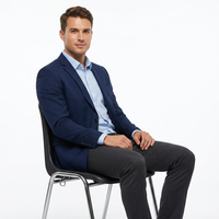 Chaise de conférence et d'événement en plastique et métal, durable et confortable, avec système de liaison interlock en gros
