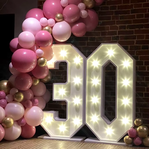 Custom Large 3D <b>LED</b> Digital Light Bulb <b>Letters</b> Logo Astronaut Sign Pattern Metal Remote IP65 Glass Office Shops Companies - Product Image 4