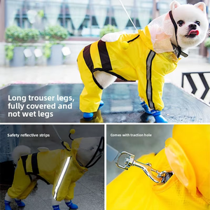 Impermeabile per Cani a Quattro Zampe, Poncho Traspirante per Animali Domestici, Abbigliamento per Cuccioli <span class=keywords><strong>di</strong></span> Taglia <span class=keywords><strong>Piccola</strong></span> e Media - Product Image 4