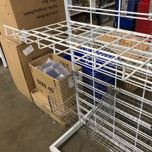 Металлическая проволочная сетка, подвесные квадратные сетчатые полки для планки, настенной панели и сетчатой панели в супермаркете - Product Image 3