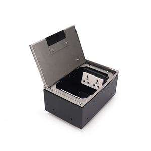 Caja de Alimentación y Datos para Piso de Concreto con Altura Ajustable, Cubierta de Acero Inoxidable y Salida para Cables - Product Image 3