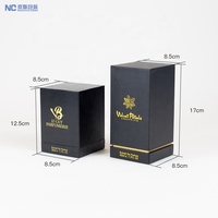 Botellas y cajas de perfume vacías de 50ml con diseño de logotipo personalizado Caja de regalo de perfume con embalaje de papel negro