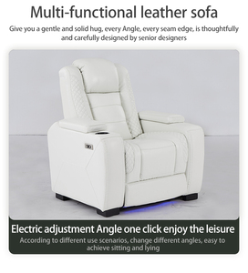 Sang Trọng Điện Ngồi Có Thể Ngả Trắng Da <span class=keywords><strong>Sofa</strong></span> Cho Rạp Hát Tại Nhà Điện VIP Rạp Chiếu Phim <span class=keywords><strong>Sofa</strong></span> Thiết Lập Với Mở rộng Tính Năng Cho Nằm Xuống - Product Image 6
