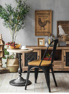 Centro de Entretenimiento para Sala de Estar de Estilo Rústico Industrial Americano, Mueble para <span class=keywords><strong>TV</strong></span> de Madera - Product Image 3