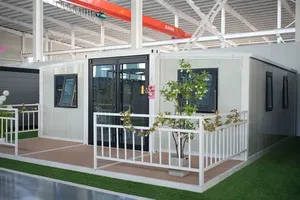 ออกแบบปรับแต่งได้ บ้านสำเร็จรูปพับได้ ขนาด 20/40 ฟุต แบบแพ็คแบน ขยายได้ โครงสร้างโลหะ ใช้เป็นบ้านชั่วคราว โกดังเก็บของ หรือบ้านเคลื่อนที่หรูหรา - Product Image 3