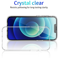 Étui de téléphone portable 2 en 1 antichoc en TPU acrylique transparent HD de haute qualité pour 14 Pro Max et 13 Pro Max, design de paysage urbain