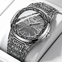 Relojes de Lujo Dorados para Hombre ONOLA, Reloj de Cuarzo Musulmán Retro de Negocios, Resistente al Agua, Venta al por Mayor de Fábrica, ON3808