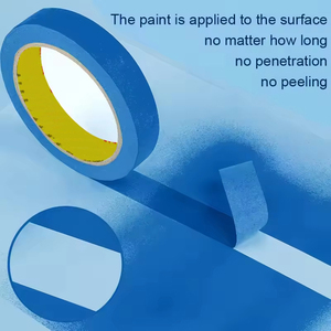 Kháng UV 14 ngày không có dư lượng chất kết dính cao giấy Crepe <span class=keywords><strong>masking</strong></span> <span class=keywords><strong>tape</strong></span> màu xanh họa sĩ băng cho ô tô bên ngoài bức tranh - Product Image 3