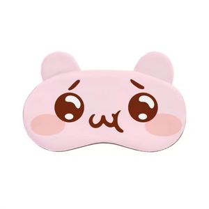 Masque de sommeil en peluche super doux à motif personnalisé, dessin animé mignon, avec bande élastique réglable et compresse froide - Product Image 4