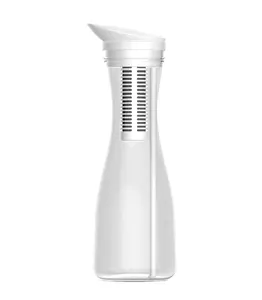 Jarro purificador de água para garrafa de água, cartucho de fibra de carbono sem BPA de 800L, jarro purificador de água de vidro