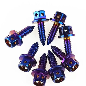 Vis autotaraudeuses Torx en titane Gr5 de haute qualité, bleues, M3 M4 M5 M6, pour moteur de carrosserie en titane - Product Image 1