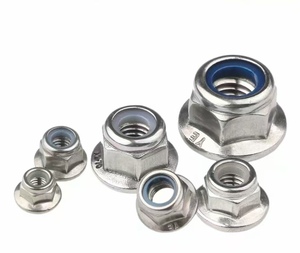 Tuerca de bloqueo de nailon con brida de acero inoxidable de acero al carbono Antideslizante Bloqueo antiliberación Hexágono autoblocante con tuerca de almohadilla - Product Image 4