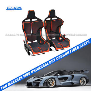 Sièges de course en fibre de carbone sèche orange, design haut de gamme, personnalisables, pour McLaren MSO Senna - Product Image 2