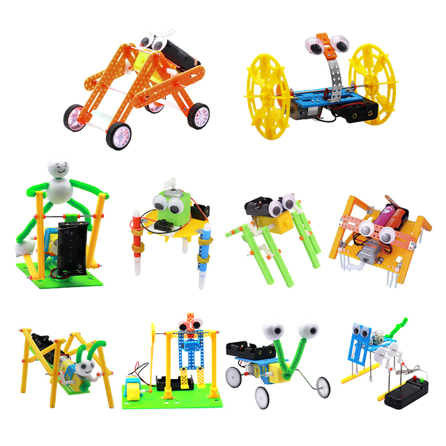 STEM 10 in 1 Robot Toys Building Science Experiment Educational Robot Kit Toys