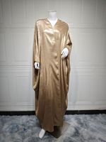 Hafizah 2026 Dubaï Luxe Multicolore Velours Brillant Abaya Ouverte Kimono Modeste