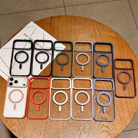 Étui de téléphone de luxe à chargement magnétique sans fil pour iPhone 17 Air 13 14 15 16 17 18 Pro Max Plus, coque arrière rigide transparente