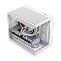 Boîtier PC Gaming 2805M MATX ITX Mid Tower Micro Sea View à Double Compartiment avec Bande Lumineuse – Vente Flash