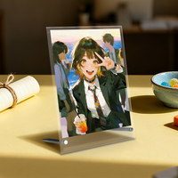 Cadre photo en acrylique de personnage de dessin animé personnalisé, blocs d'affichage en arc en acrylique avec impression d'image personnalisée